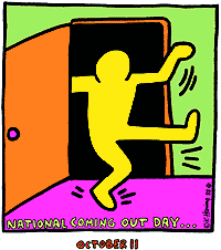 Keith Haring's Logo for National Coming Out day